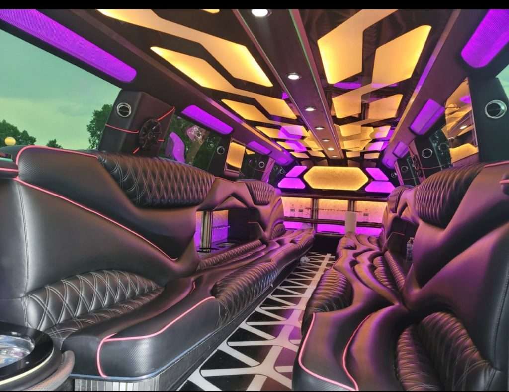 White 20-passenger Escalade stretch limo in Cripple Creek