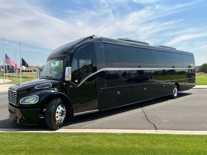 Black coach bus – Cripple Creek limo service