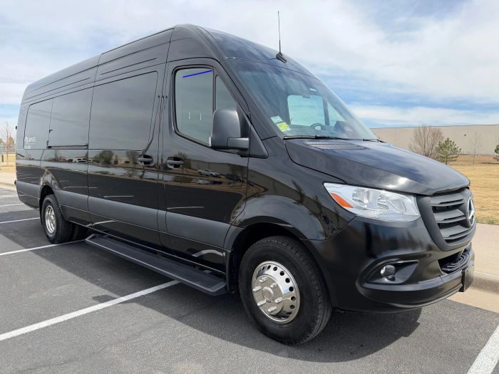 Black Mercedes Sprinter – Cripple Creek limo service