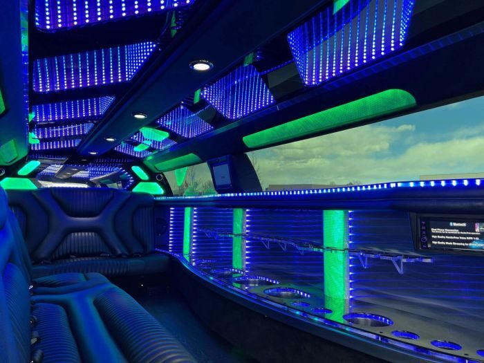 Stretch limo with LED bar – Cripple Creek limo service
