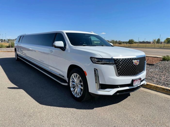White Escalade stretch limo – Cripple Creek limo service